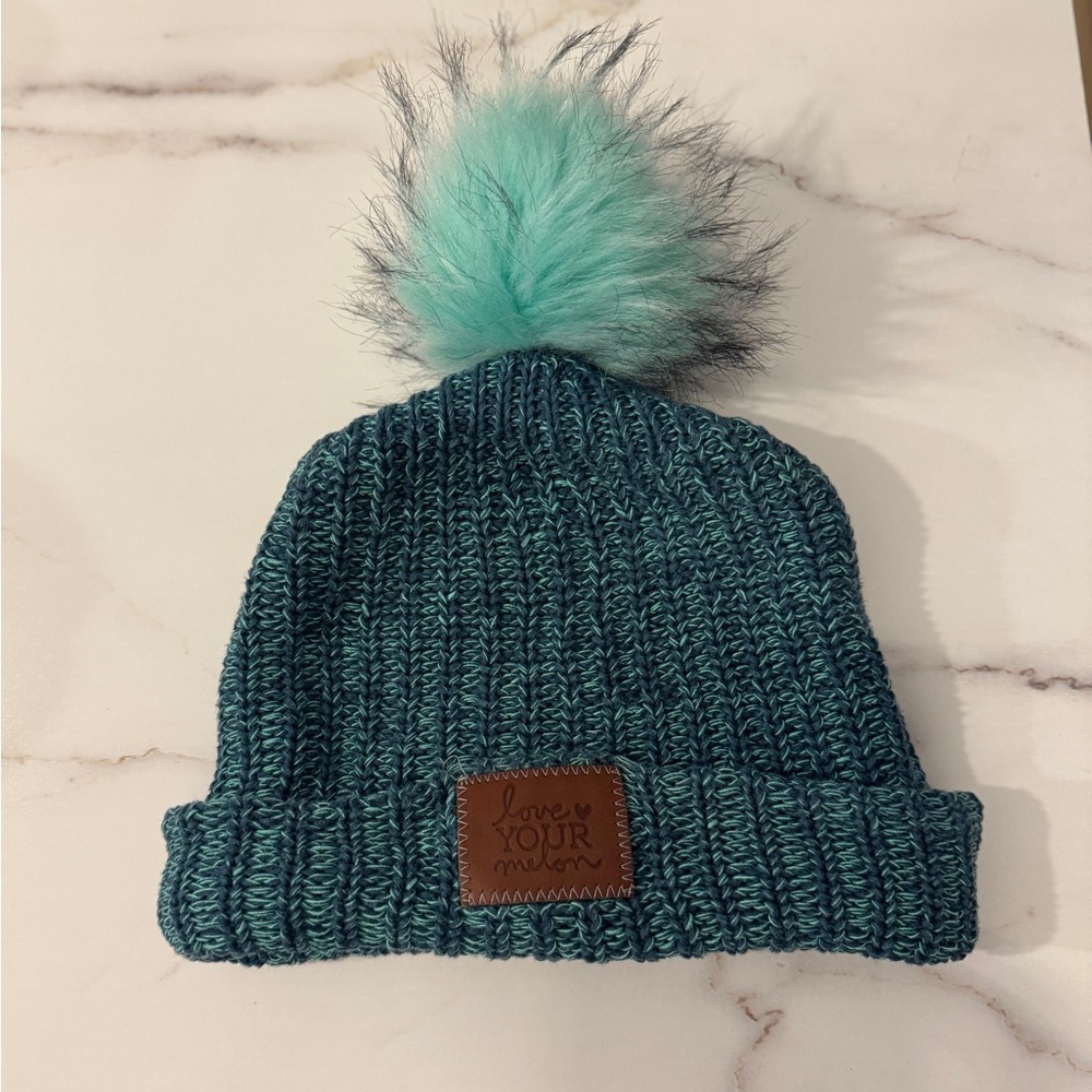 Love Your Melon – Pom Beanie – Cuffed Knit – Teal